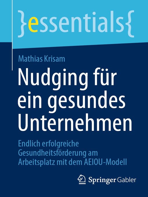 Title details for Nudging für ein gesundes Unternehmen by Mathias Krisam - Available